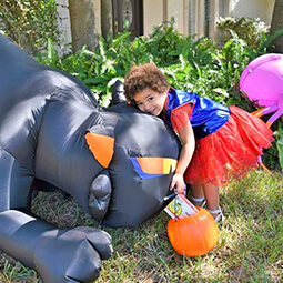 halloween super girl superman costume hippo happy fun candy decor UGC content