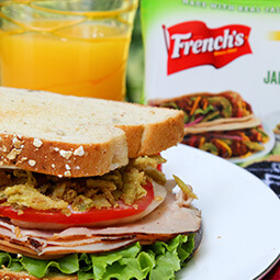 sandwich ham French’s ranch dressing juice OJ UGC content